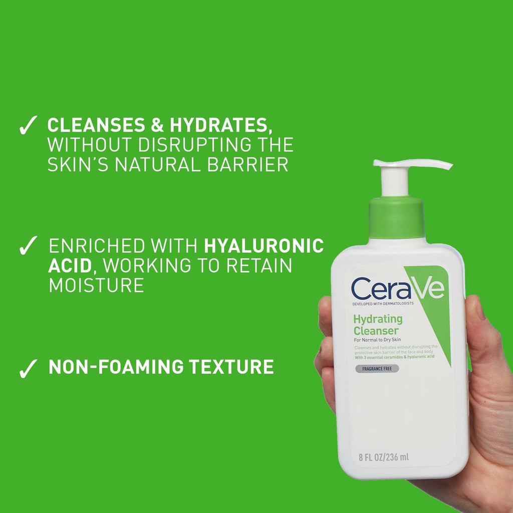 CeraVe Hydrating Cleanser with Hyaluronic Acid for Normal to Dry Skin 473ml