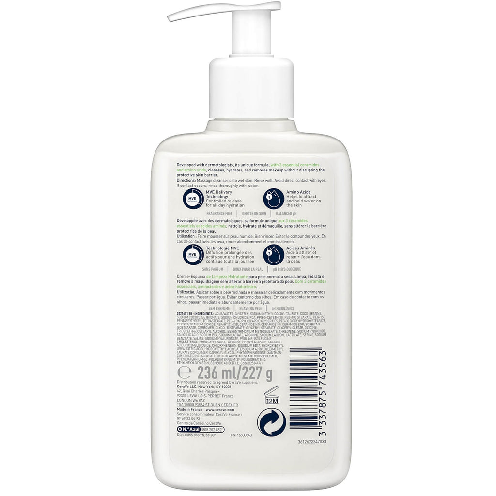Hydrating Cream-to-Foam Cleanser 236ml