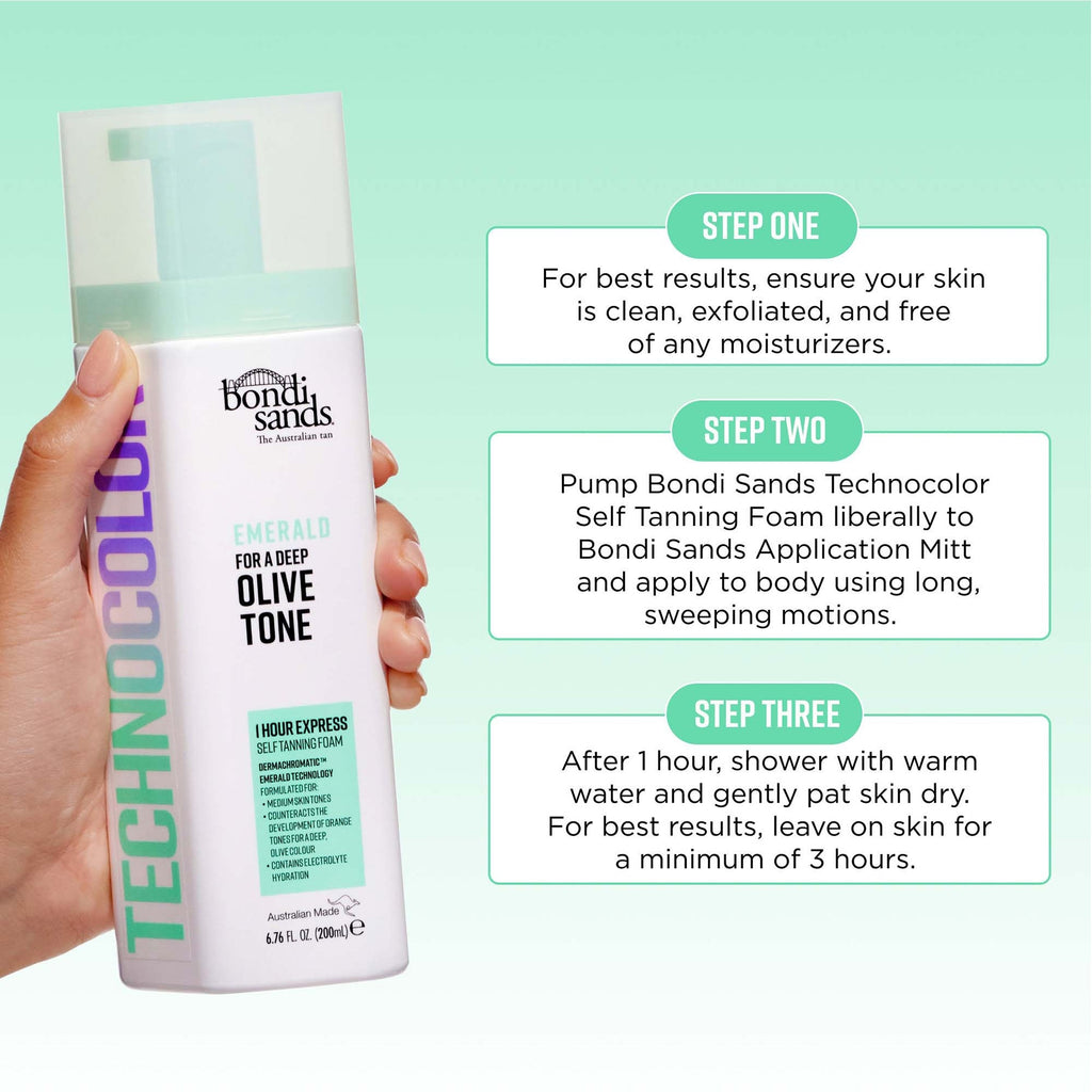 Technocolor 1 Hour Express Self Tanning Foam Emerald 200ml
