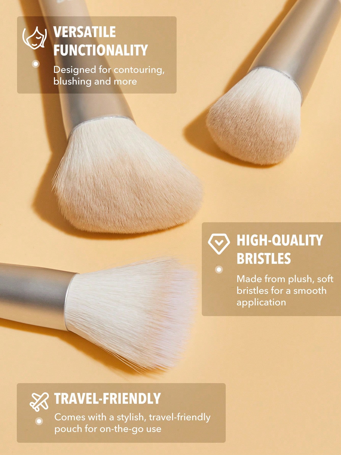 Glam 101 Face Essentials Brush Set With Bag by Sheglam