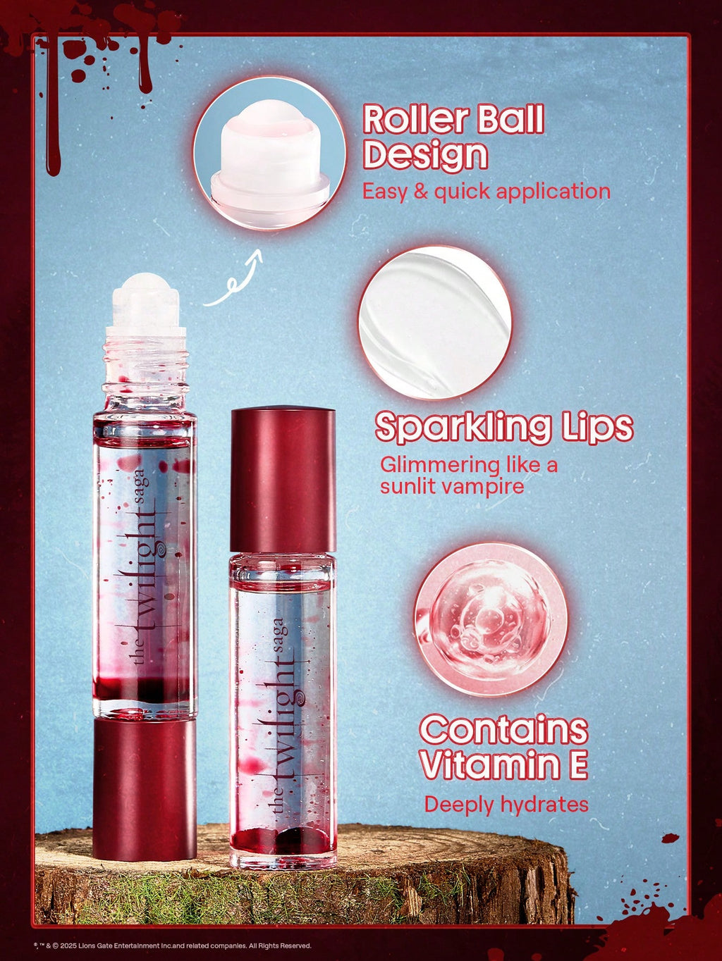 The Twilight Saga X SHEGLAM Premonition Roll On Lip Oil