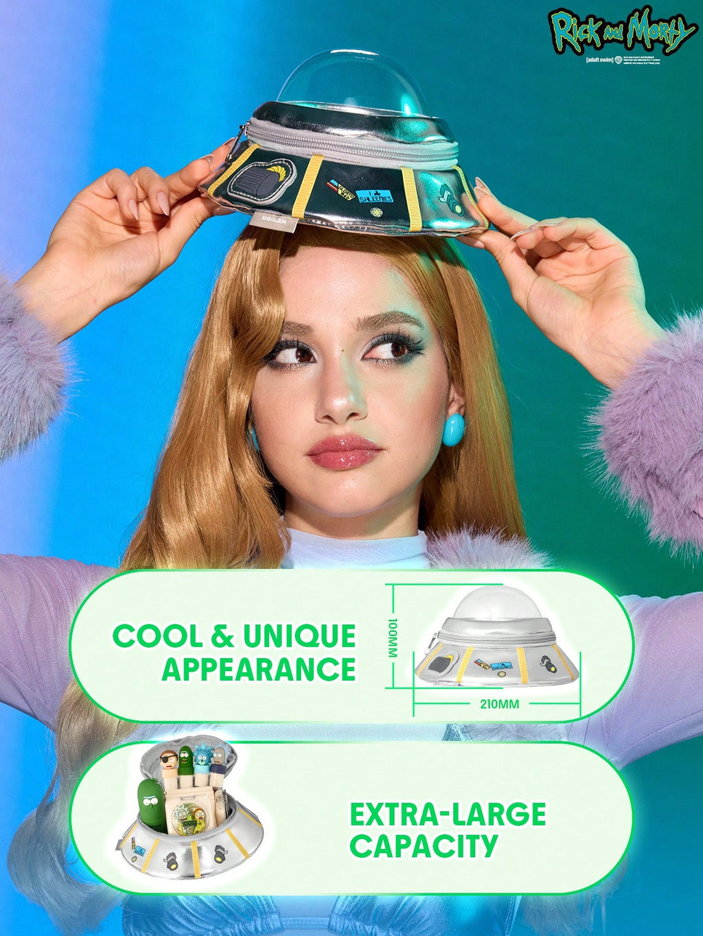 Rick and Morty X SHEGLAM Space Adventure Makeup Bag