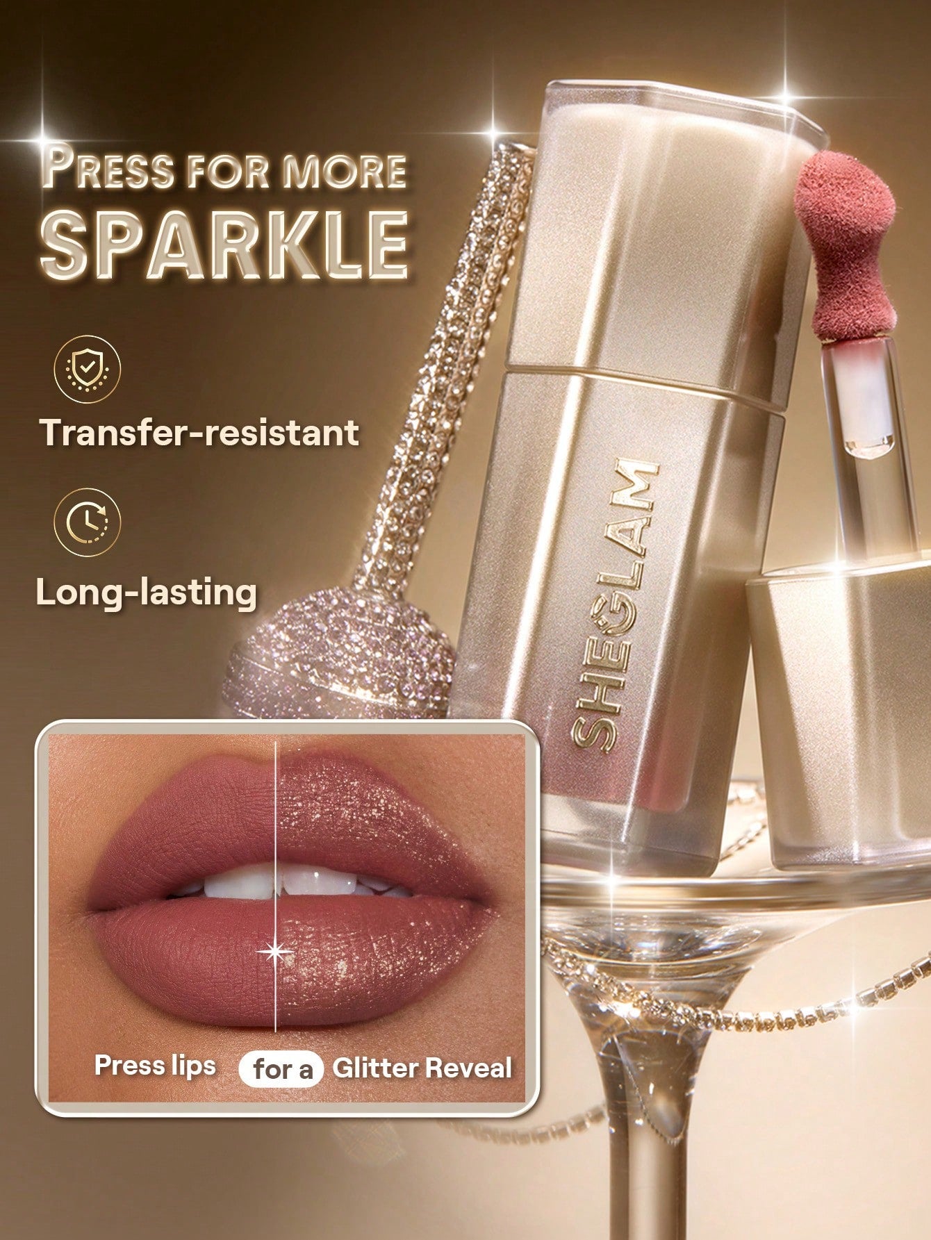 Stardust Swipe Glitter Liquid Lipstick by Sheglam