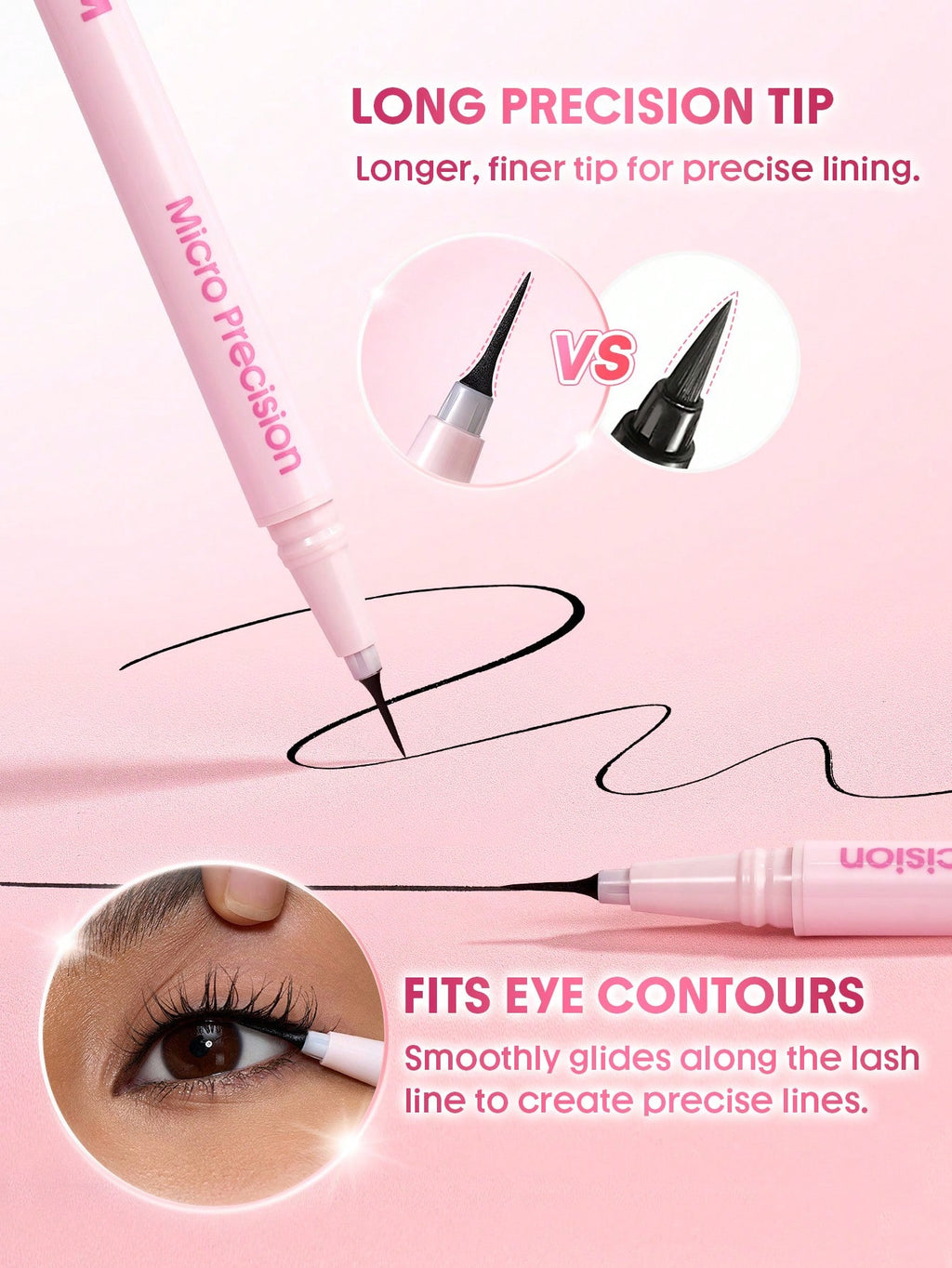 Micro Precision Ultra-Long Tip Eyeliner by Sheglam