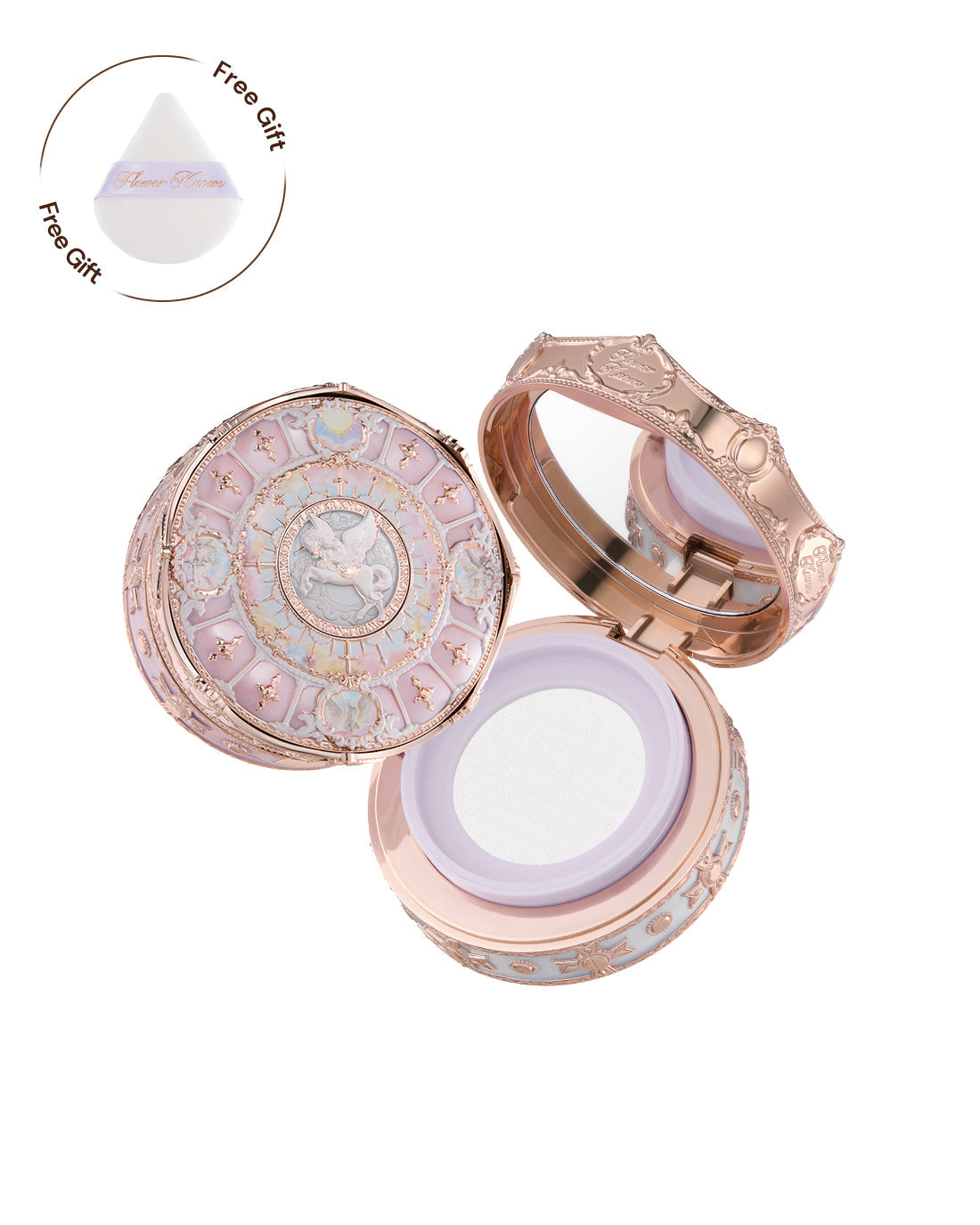 Flower Knows Knight Unicorn Cloud Loose Setting Powder 01 Cloud White