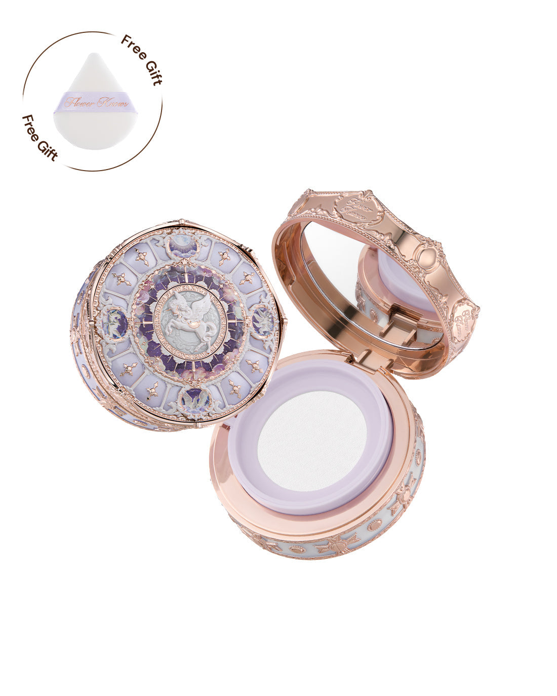 Flower Knows Knight Unicorn Cloud Loose Setting Powder 01 Cloud White