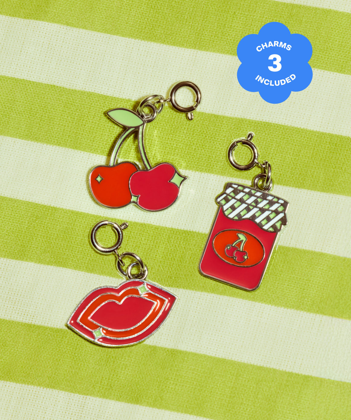 Cherry Picnic Lip Balm & Charm Set by Bubble Skincare