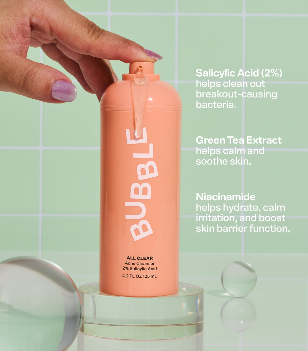All Clear Acne Cleanser 4.2 Fl Oz by Bubble Skincare