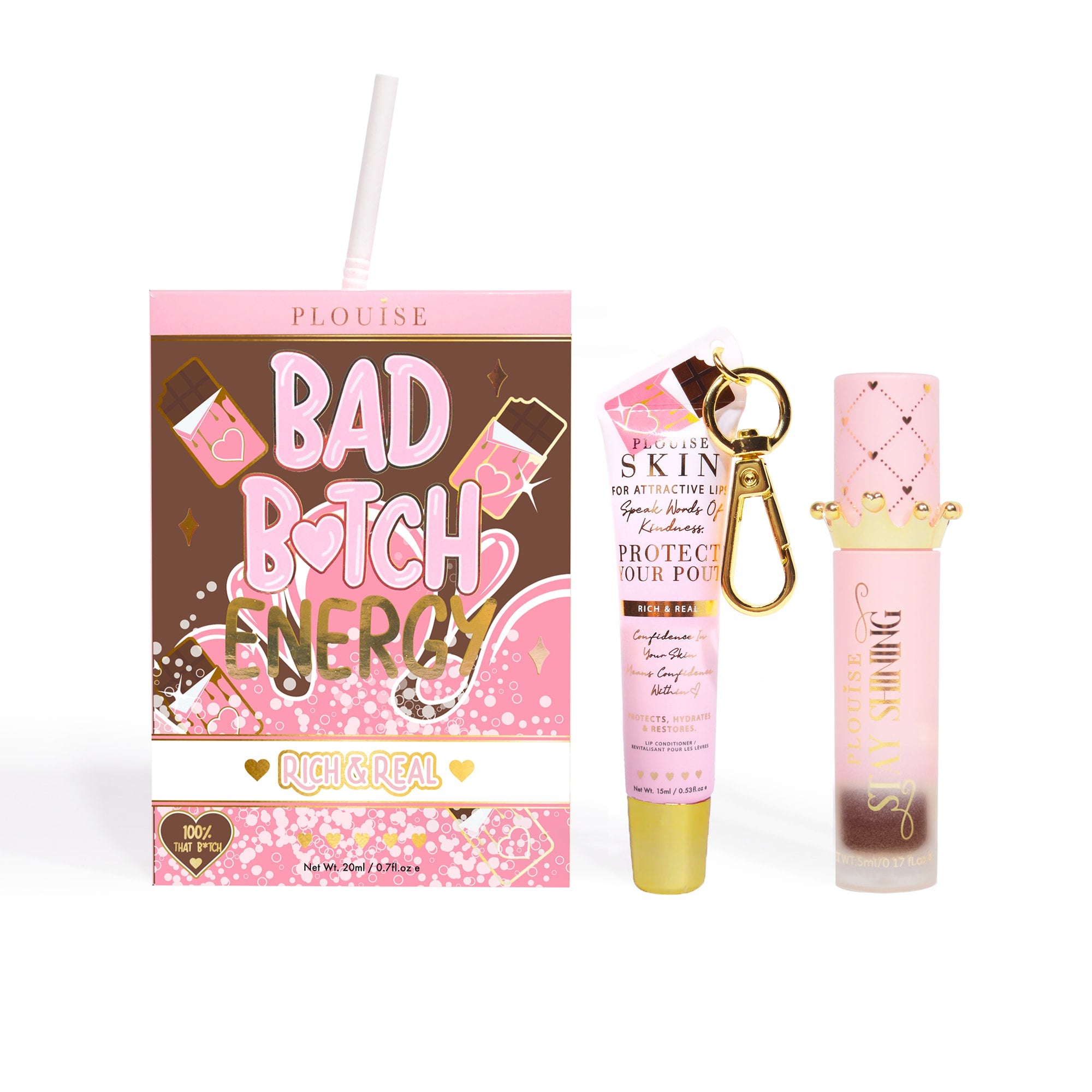 Bad Bitch Energy Lip Conditioner & Lip Oil Duo by P.Louise