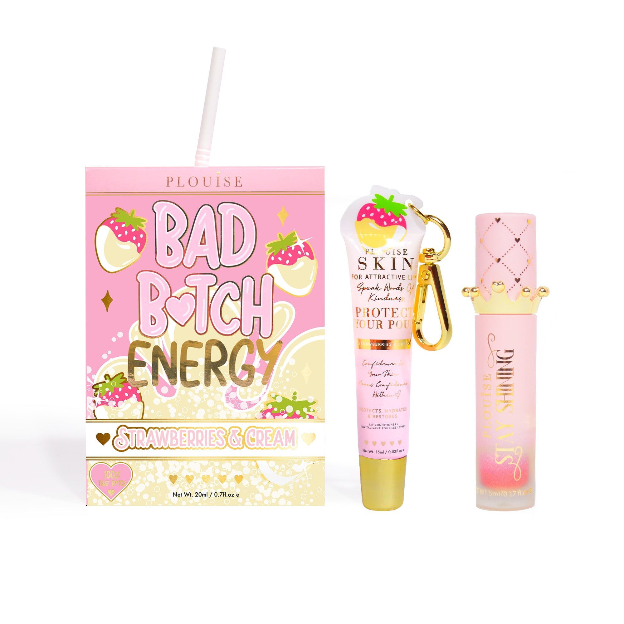 Bad Bitch Energy Lip Conditioner & Lip Oil Duo by P.Louise