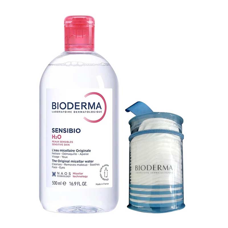 Sensibio H2O Make-up Removing Micelle Solution + FREE Cotton Pads by Bioderma