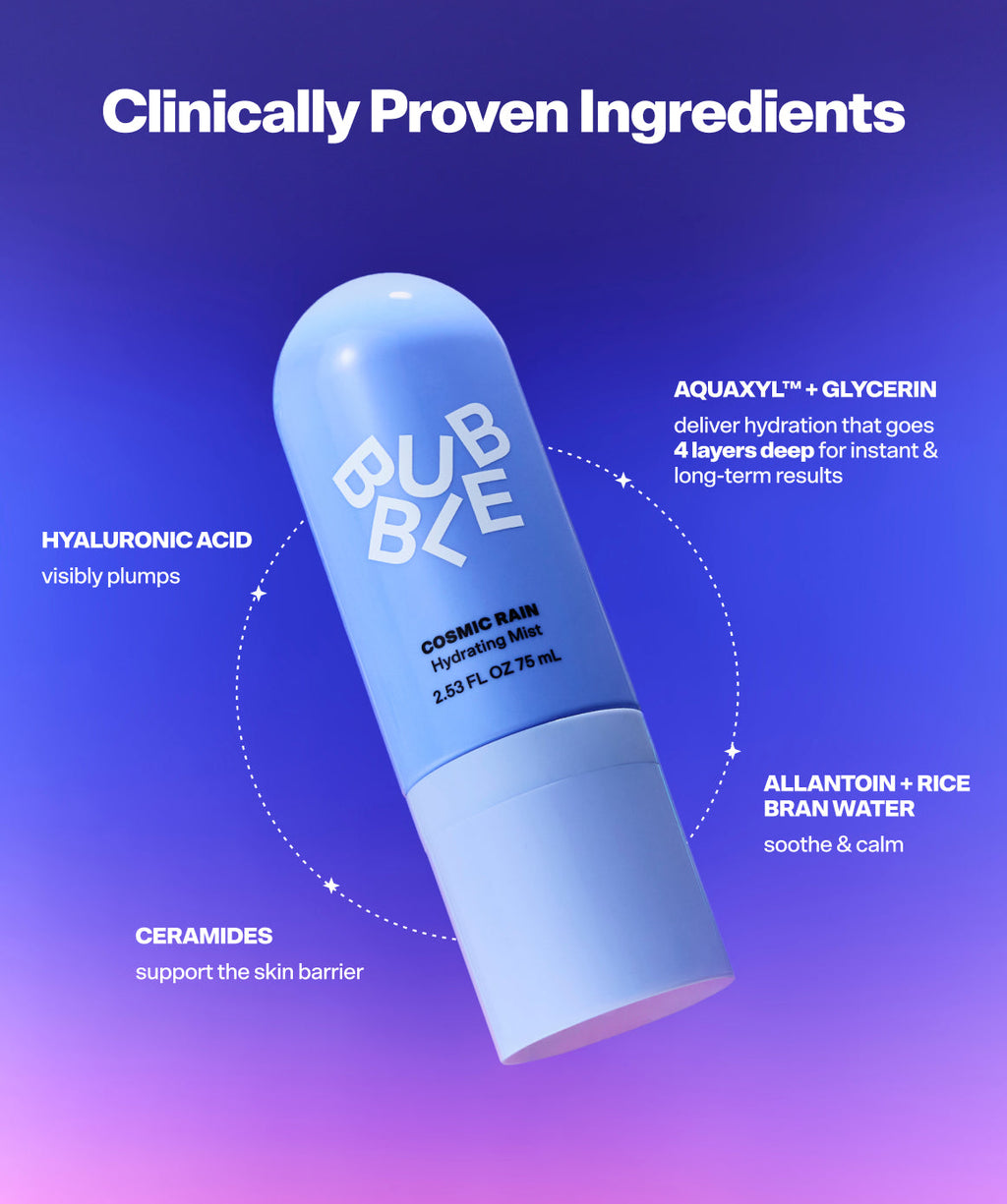 Cosmic Rain Dewy Hydrating Mist by Bubble Skincare