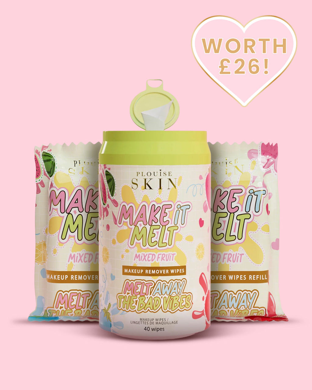 Make It Melt Makeup Remover Wipes Bundle by P. Louise Cosmetics