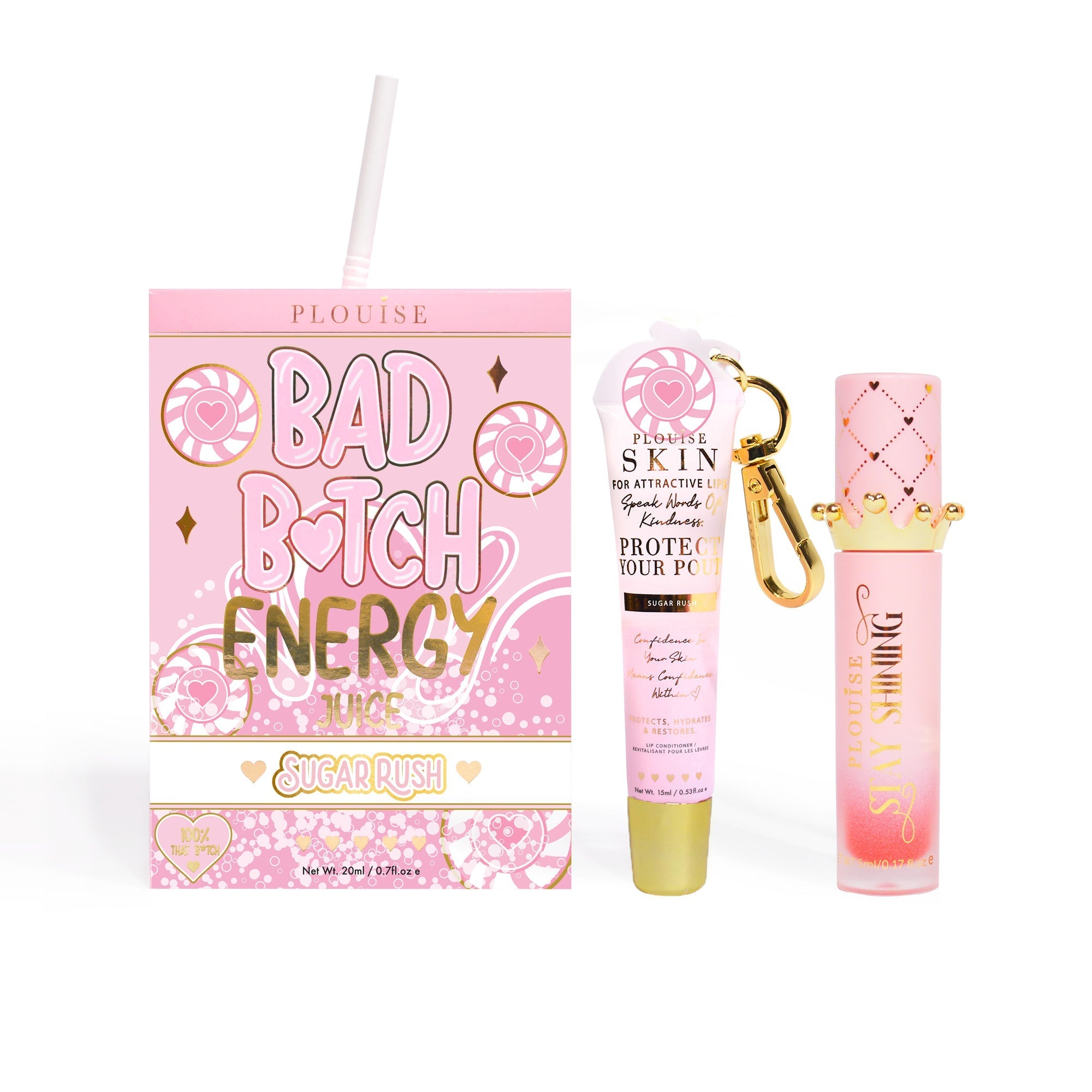 Bad Bitch Energy Lip Conditioner & Lip Oil Duo by P.Louise