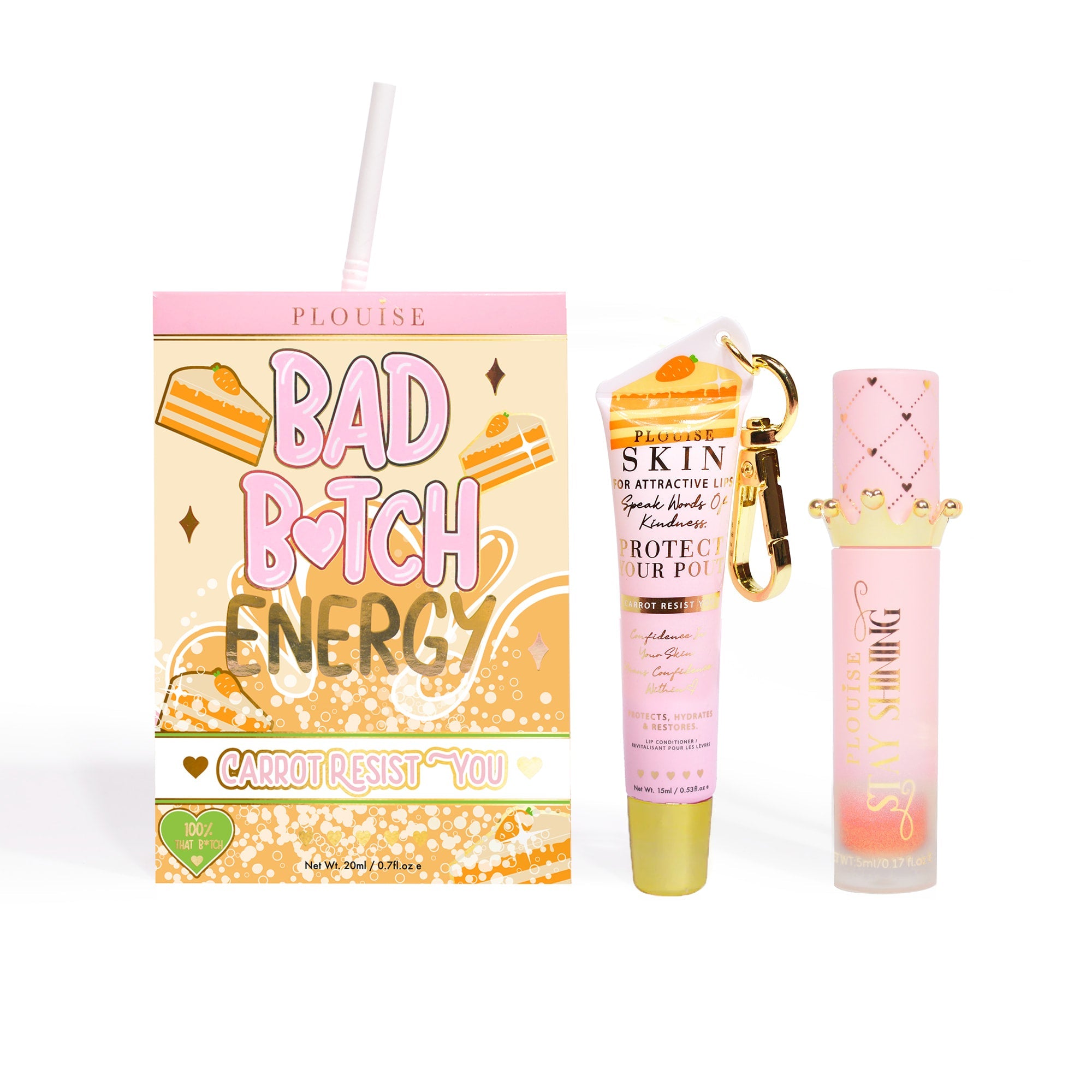 Bad Bitch Energy Lip Conditioner & Lip Oil Duo by P.Louise