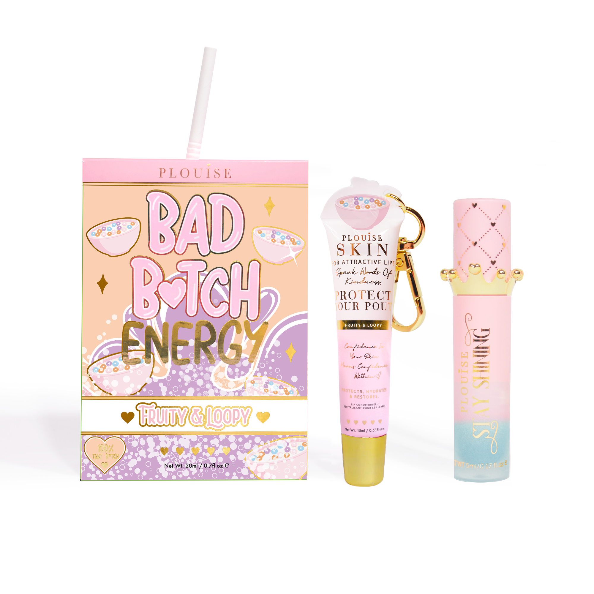 Bad Bitch Energy Lip Conditioner & Lip Oil Duo by P.Louise