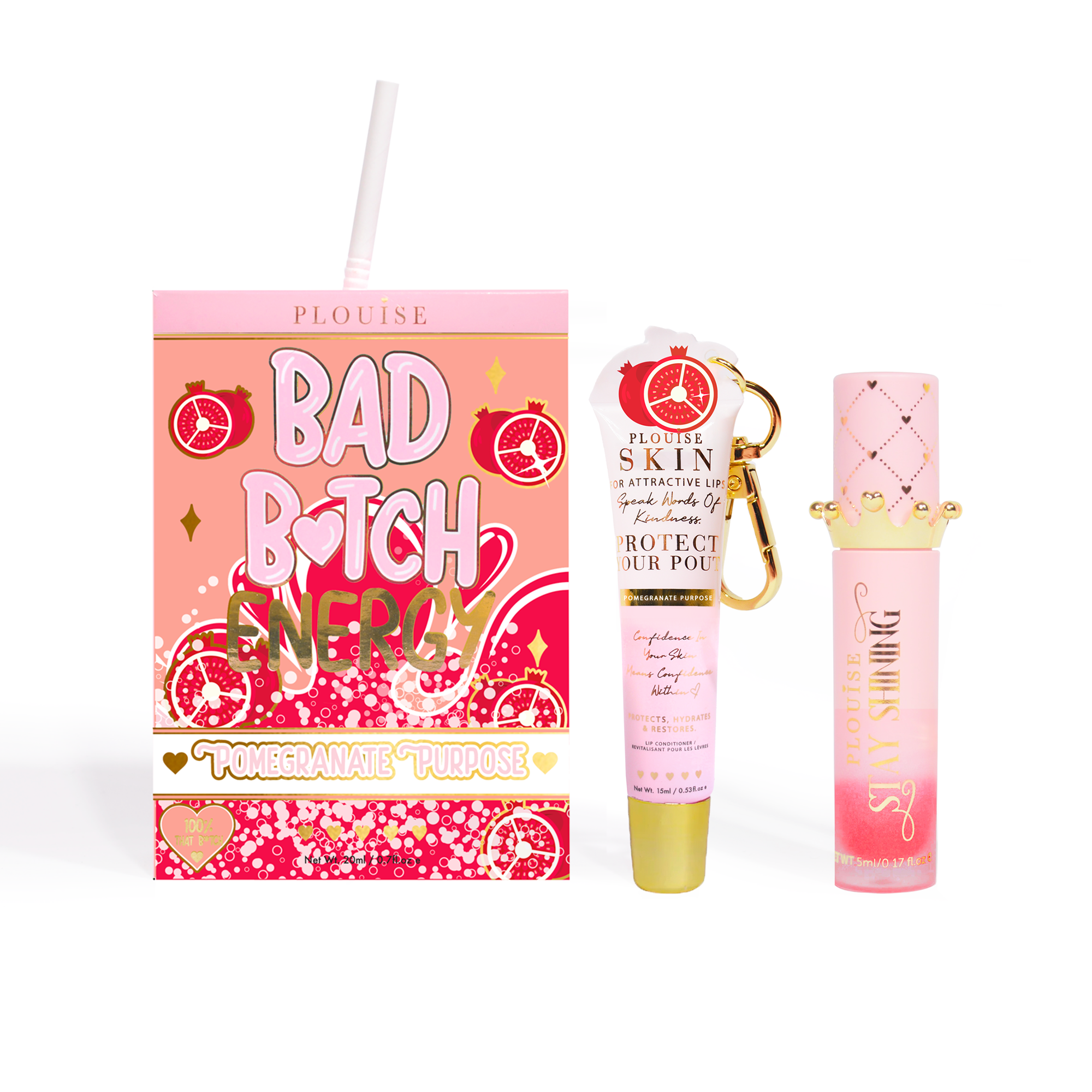 Bad Bitch Energy Lip Conditioner & Lip Oil Duo by P.Louise