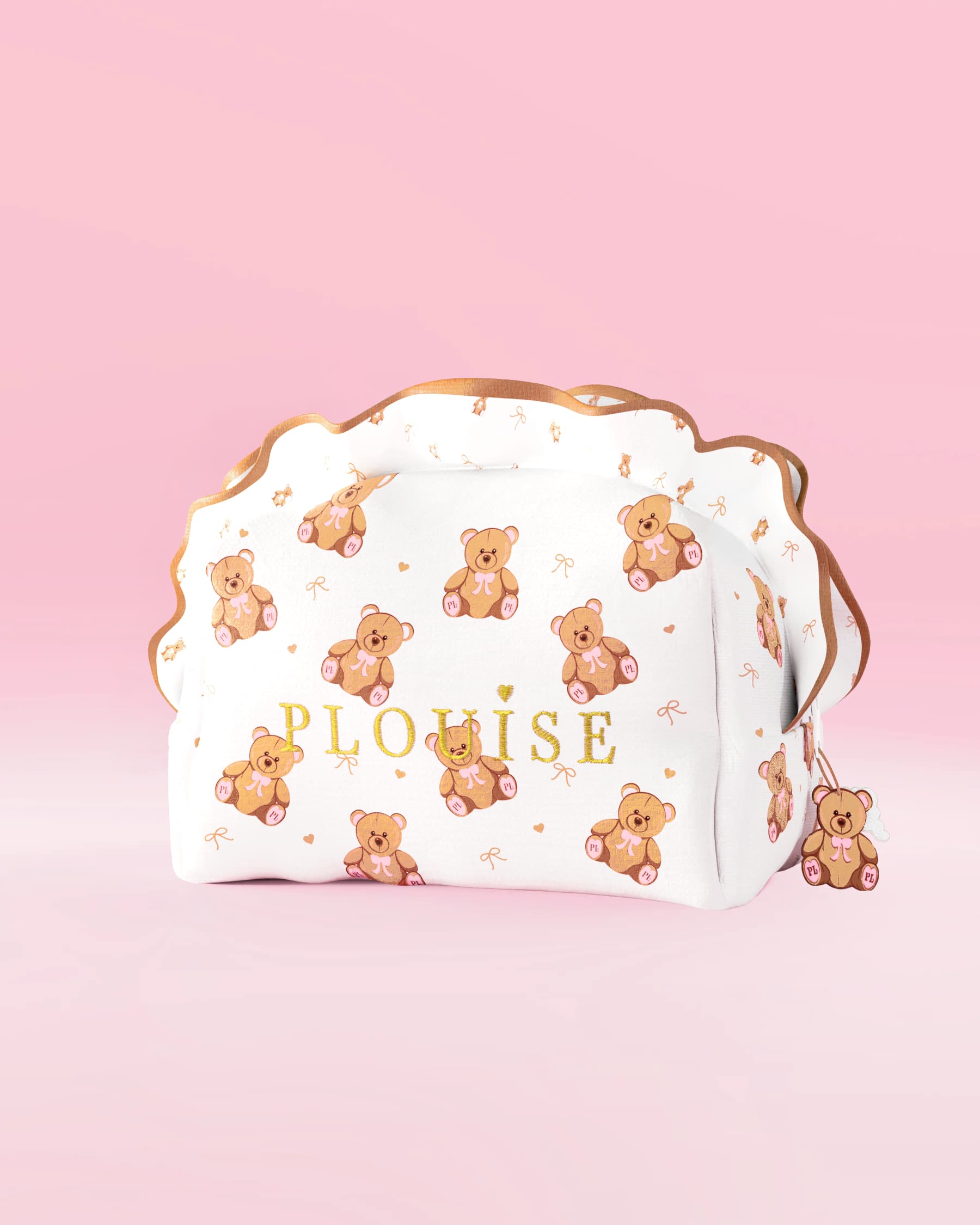Teddy Touch Large Print Bag & Bodycare Set by P. Louise Cosmetics