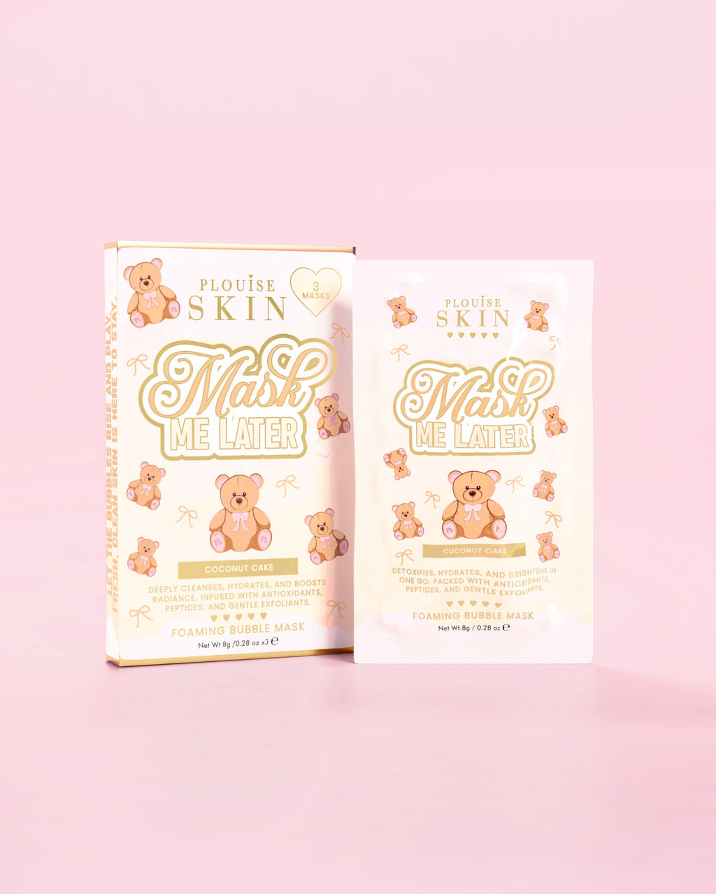 Teddy Touch Small Print Bag & Skincare Set by P. Louise Cosmetics