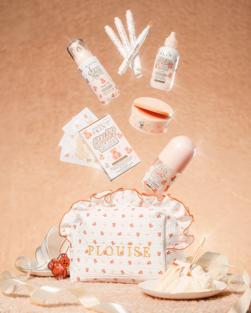 Teddy Touch Small Print Bag & Skincare Set by P. Louise Cosmetics