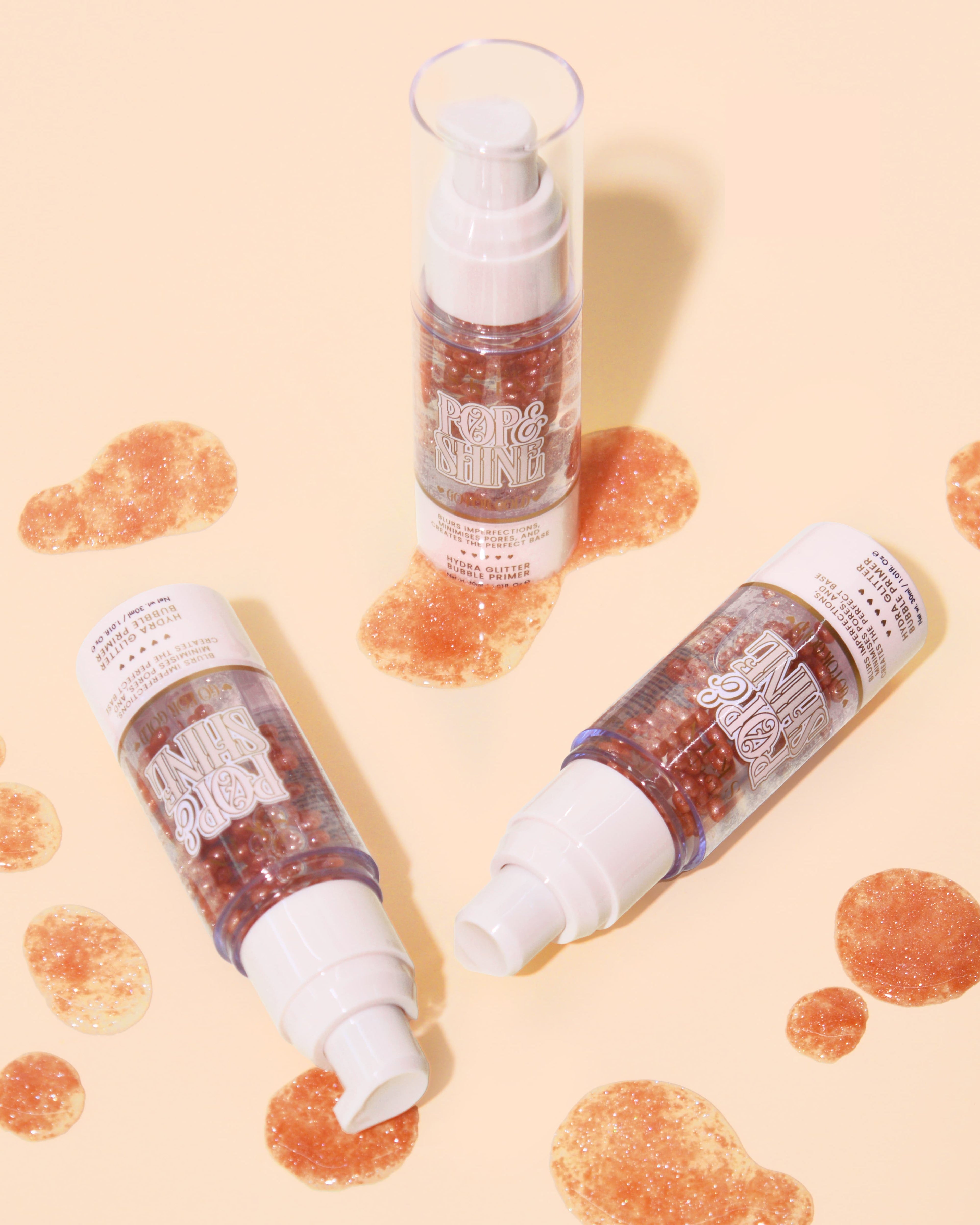 Pop & Shine Glitter Bubble Primer Go For Gold by P. Louise Cosmetics