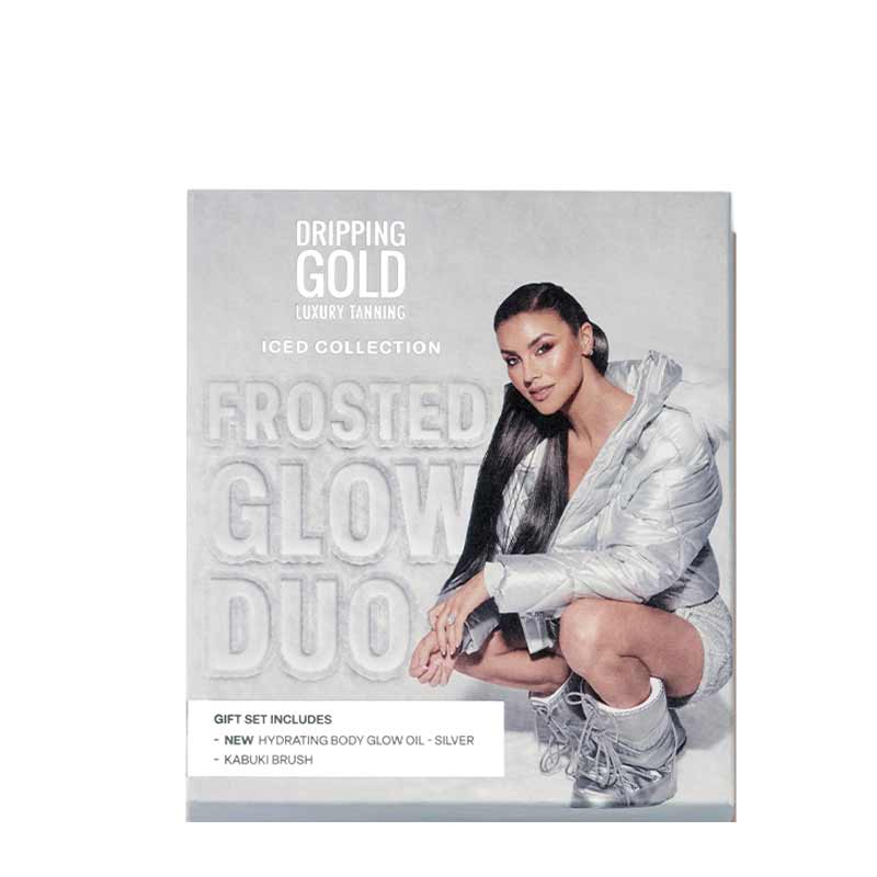 Frosted Glow Duo Silver Body Oil Gift Set by Dripping Gold