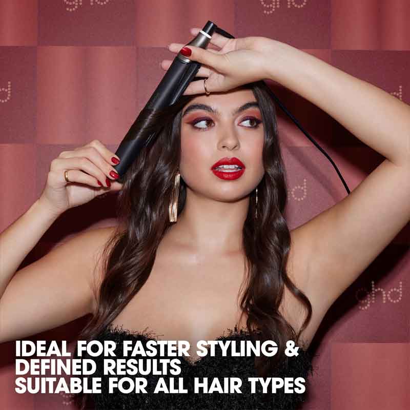 Chronos Styler Black Gift Set With Paddle Brush & Bag by ghd