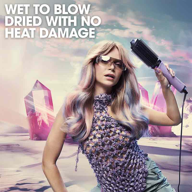 Futurescape Limited Edition Duet Blowdry Hair Dryer Brush In Galactic Lilac by ghd