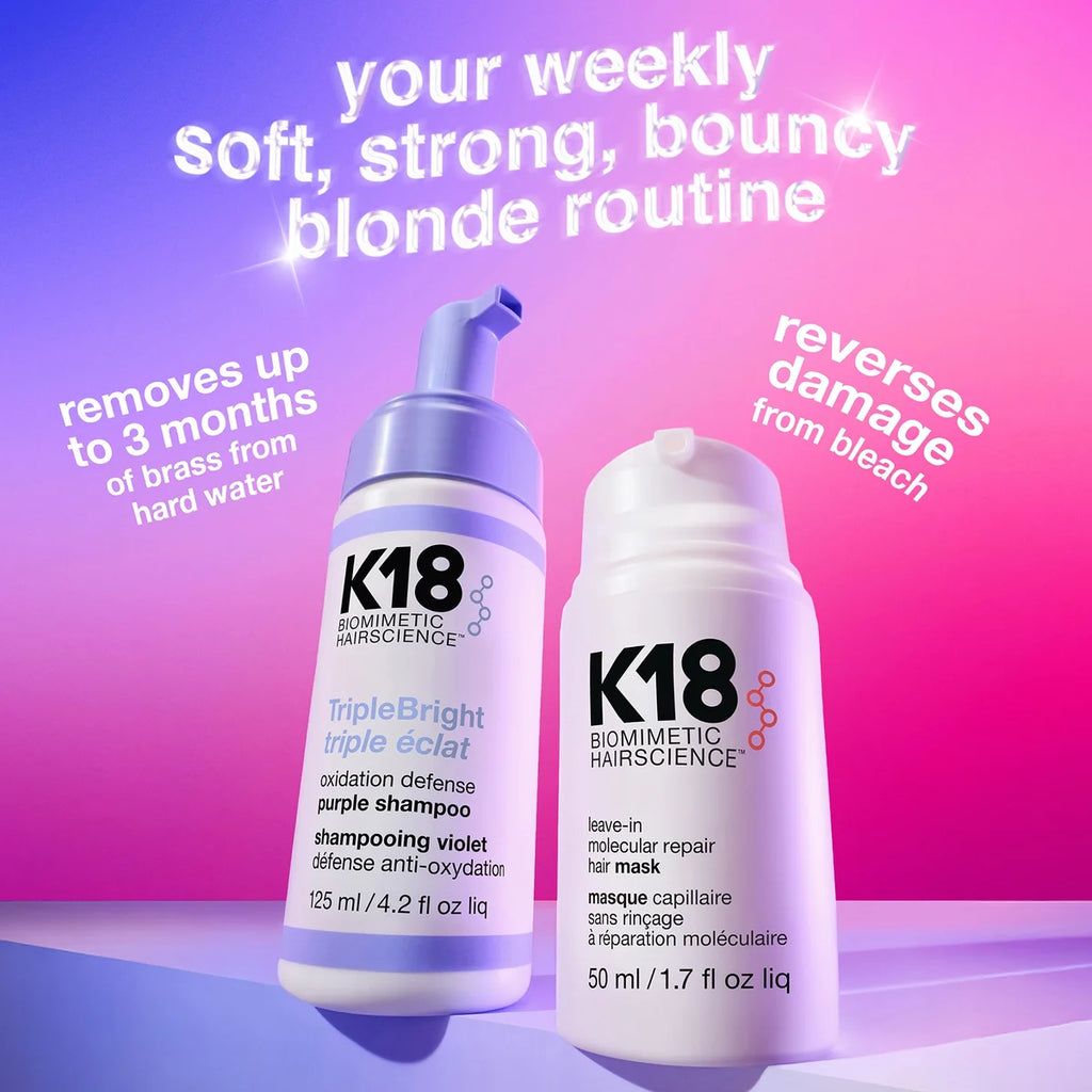 TripleBright Oxidation Defense Purple Shampoo 125ml by K18 Biomimetic Hairscience