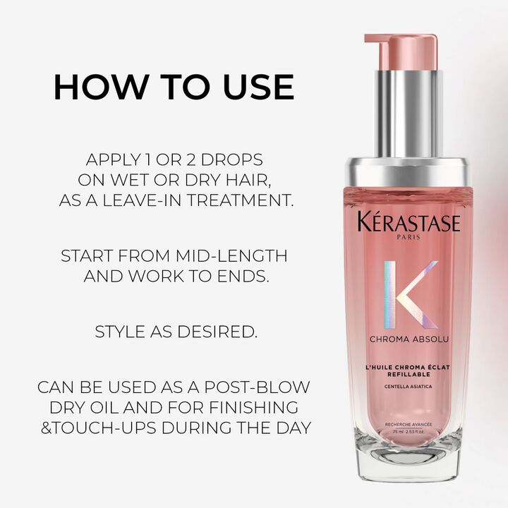 L'Huile Chroma Éclat Hair Oil For Coloured Hair Refillable by Kérastase
