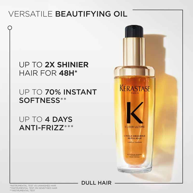 Elixir Ultime Huile Originale Hair Oil With 75ml Refill For Dull Hair by Kérastase