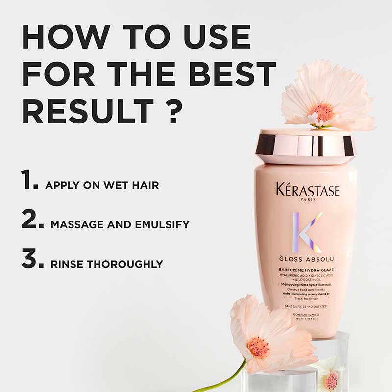 Gloss Absolu Bain Créme Hydra-Glaze Shampoo For Thick Frizzy Hair by Kérastase
