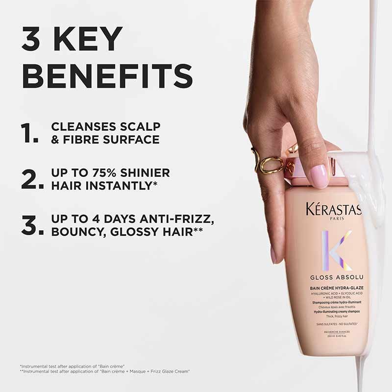 Gloss Absolu Bain Créme Hydra-Glaze Shampoo For Thick Frizzy Hair by Kérastase