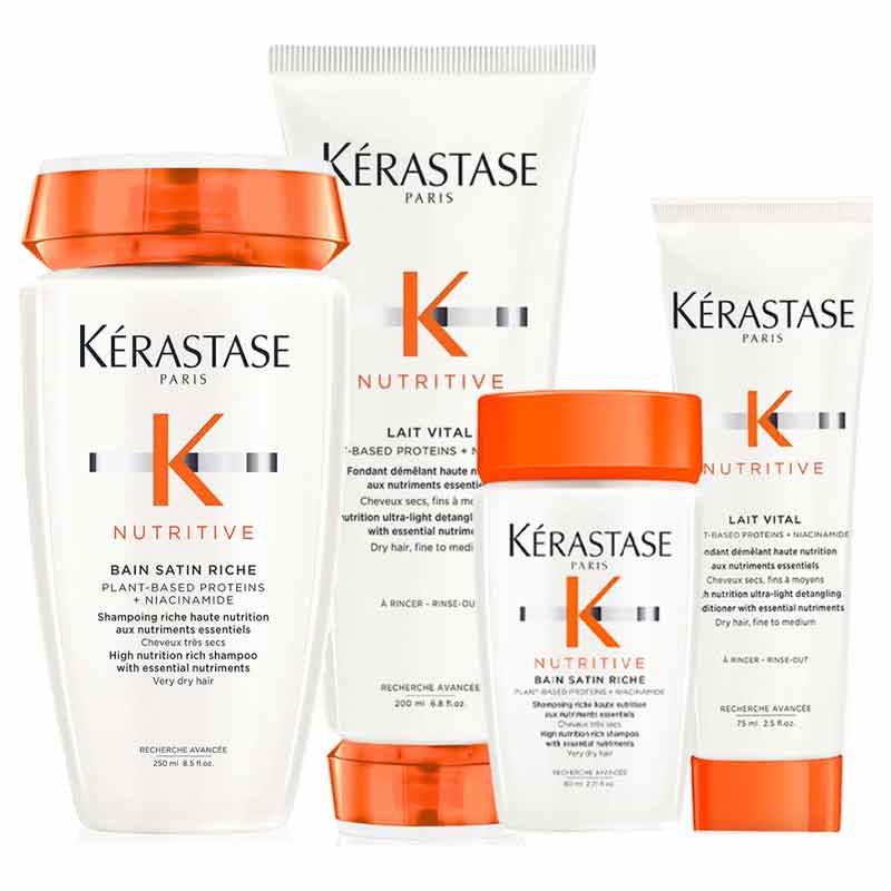 Nutritive Riche Home & Away Shampoo and Conditioner Bundle For Very Dry Hair by Kérastase