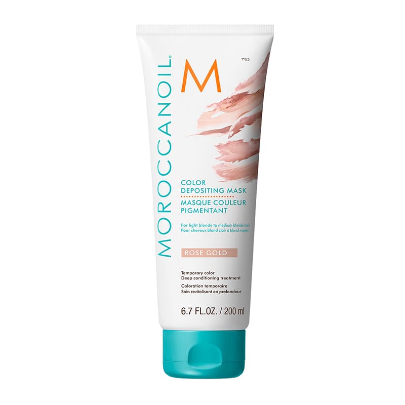 Rose Gold Colour Depositing Mask For Light Blonde Hair by Moroccanoil