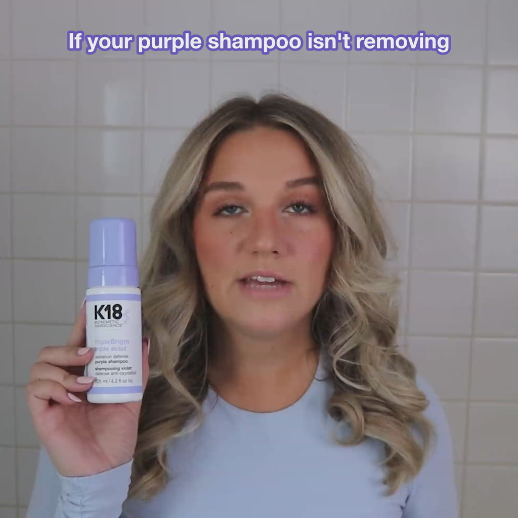TripleBright Oxidation Defense Purple Shampoo 125ml by K18 Biomimetic Hairscience