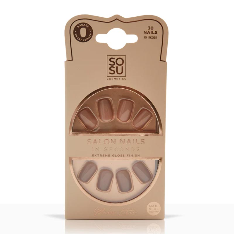 Mocha Latte False Nails
