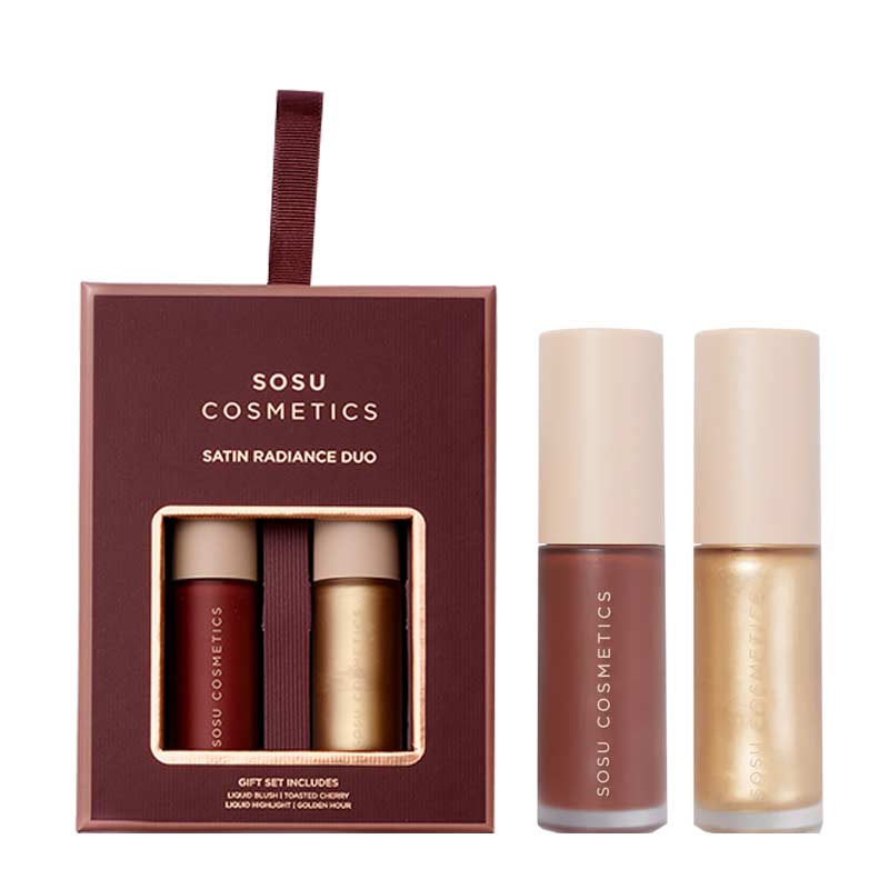 Satin Radiance Duo Makeup Gift Set by SOSU Cosmetics