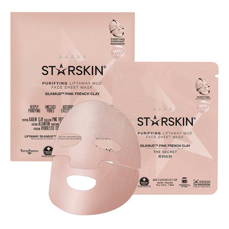 SilkMud Pink French Clay Purifying Mud Sheet Mask by STARSKIN